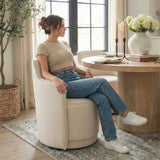 Yisa Modern Swivel Small Barrel Chair (Set of 2)