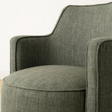 Yisa Modern Swivel Linen Upholstered Dining Chair (Set of 2)