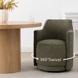 Yisa Modern Swivel Small Barrel Chair (Set of 2)