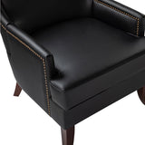 Aurelia Mid-century Modern Vegan Leather Accent Armchair