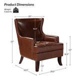 Aurelia Mid-century Modern Vegan Leather Accent Armchair