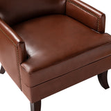 Aurelia Mid-century Modern Vegan Leather Accent Armchair