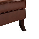 Aurelia Mid-century Modern Vegan Leather Accent Armchair