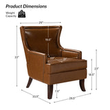 Aurelia Mid-century Modern Vegan Leather Accent Armchair