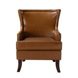 Aurelia Mid-century Modern Vegan Leather Accent Armchair