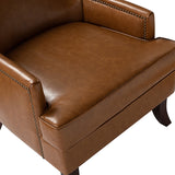 Aurelia Mid-century Modern Vegan Leather Accent Armchair