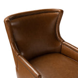 Aurelia Mid-century Modern Vegan Leather Accent Armchair