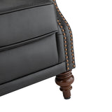 Raquel Genuine Leather Armchair with Sturdy Construction