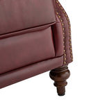 Raquel Genuine Leather Armchair with Sturdy Construction
