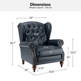 Raquel Genuine Leather Armchair with Sturdy Construction