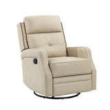 Benito 28.74" Wide Genuine Leather Swivel Rocker Recliner