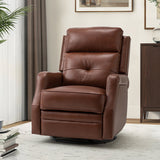 Benito 28.74" Wide Genuine Leather Swivel Rocker Recliner