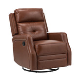 Benito 28.74" Wide Genuine Leather Swivel Rocker Recliner