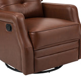 Benito 28.74" Wide Genuine Leather Swivel Rocker Recliner