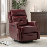 Benito 28.74" Wide Genuine Leather Swivel Rocker Recliner
