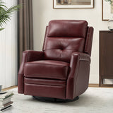 Benito 28.74" Wide Genuine Leather Swivel Rocker Recliner