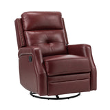 Benito 28.74" Wide Genuine Leather Swivel Rocker Recliner