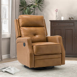 Benito 28.74" Wide Genuine Leather Swivel Rocker Recliner