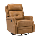 Benito 28.74" Wide Genuine Leather Swivel Rocker Recliner