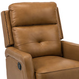 Benito 28.74" Wide Genuine Leather Swivel Rocker Recliner
