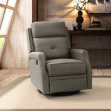 Benito 28.74" Wide Genuine Leather Swivel Rocker Recliner