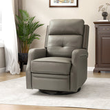 Benito 28.74" Wide Genuine Leather Swivel Rocker Recliner