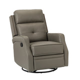 Benito 28.74" Wide Genuine Leather Swivel Rocker Recliner