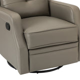 Benito 28.74" Wide Genuine Leather Swivel Rocker Recliner
