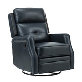 Benito 28.74" Wide Genuine Leather Swivel Rocker Recliner