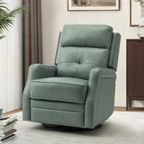 Benito 28.74" Wide Genuine Leather Swivel Rocker Recliner
