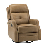 Benito 28.74" Wide Genuine Leather Swivel Rocker Recliner