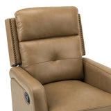 Benito 28.74" Wide Genuine Leather Swivel Rocker Recliner