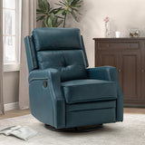 Benito 28.74" Wide Genuine Leather Swivel Rocker Recliner