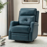 Benito 28.74" Wide Genuine Leather Swivel Rocker Recliner