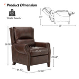 Rosaura 32.68" Wide Genuine Leather Manual Recliner
