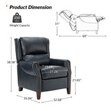 Rosaura 32.68" Wide Genuine Leather Manual Recliner