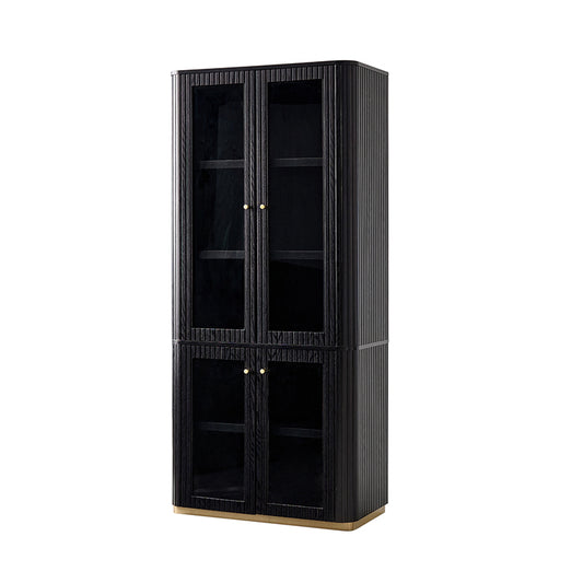 Nina Bookcase Cabinet-Black