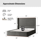Thaine Convenient Hydraulic Storage Bed with Lighting and Charging Ports