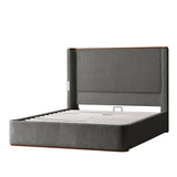 Thaine Convenient Hydraulic Storage Bed with Lighting and Charging Ports