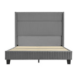Diana 57'' H Velvet Bed with Built-In LED Tube Lighting