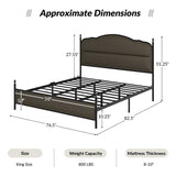 Ernesto 61" Industrial King and Queen Size platform Bed