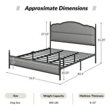 Ernesto 61" Industrial King and Queen Size platform Bed