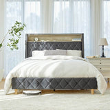 Grabiel Multifunctional Bed with Storage - Charging Headboard & Integrated Lighting