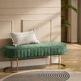 Damian Entryway Bench with Storage & Sturdy Metal Base
