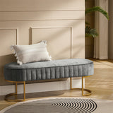 Damian Entryway Bench with Storage & Sturdy Metal Base