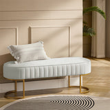 Damian Entryway Bench with Storage & Sturdy Metal Base