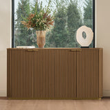 Modern Curved Wood Cabinet with Elegant Storage Solution