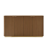 Modern Curved Wood Cabinet with Elegant Storage Solution