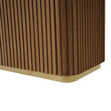 Modern Curved Wood Cabinet with Elegant Storage Solution