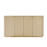 Modern Curved Wood Cabinet with Elegant Storage Solution